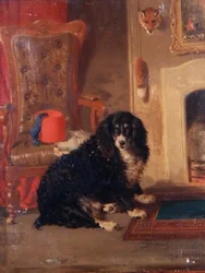 Près de la chaise de son maître, 1850